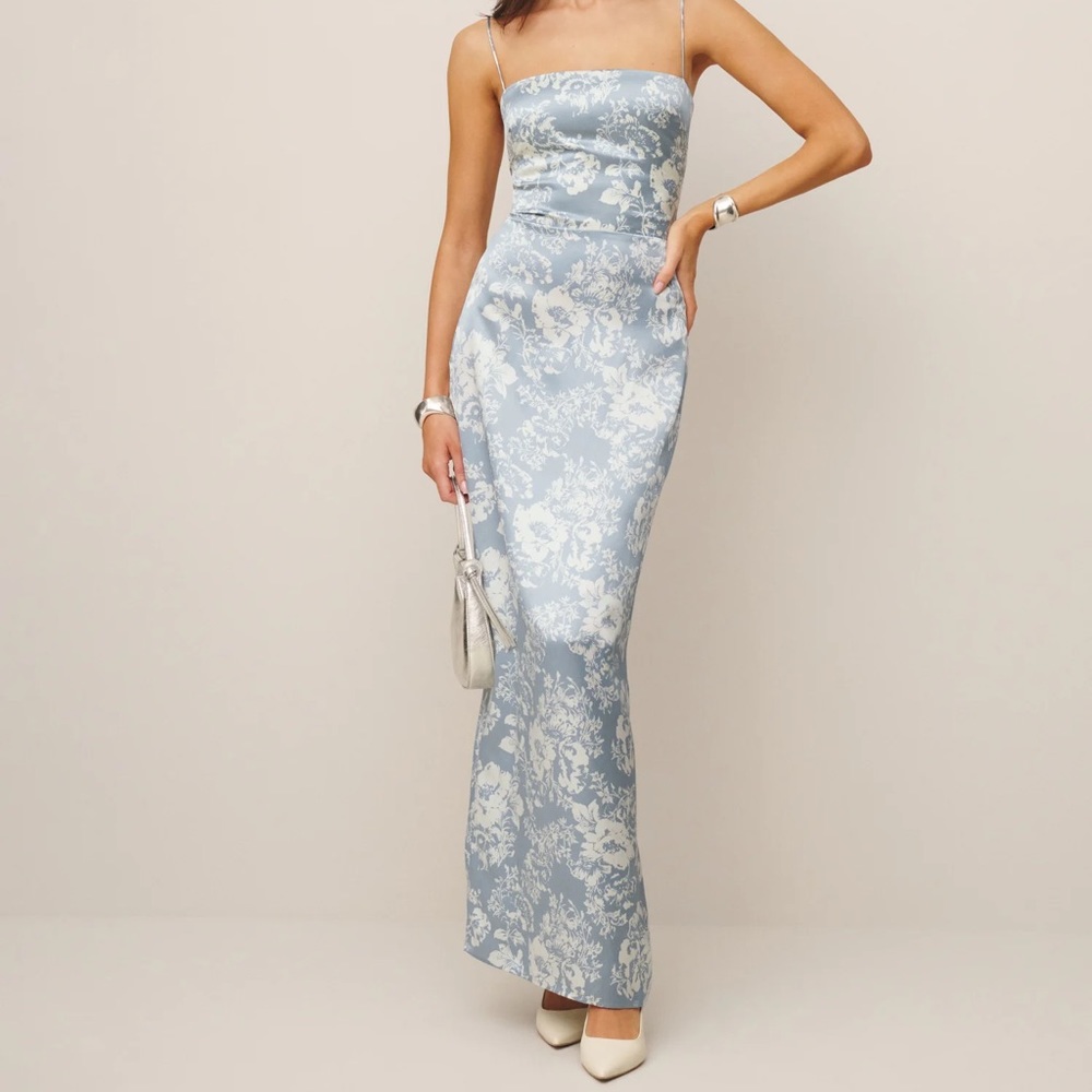 Reformation Frankie Dress in Porcelain